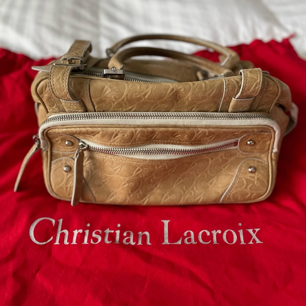 Christian Lacroix genuine Italian leather handbag